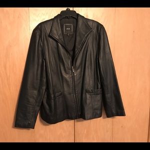 Black Leather Jacket - Size XL